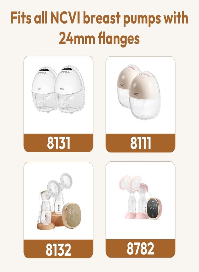 NCVI 21mm Flange Inserts for 24mm Flanges/Shield of NCVI Breast Pump 8111/8131/8132/8122-3/8782/8786/3110, Replacement Accessories for Breastfeeding, 4PCS - Image 4